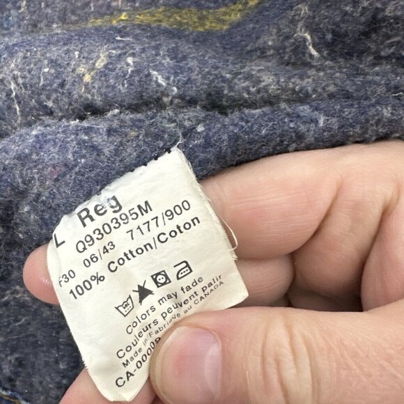 Mustang Stormrider Men L Blanket Lined Denim Jacket Blue Oilfield Logo - Picture 10 of 11